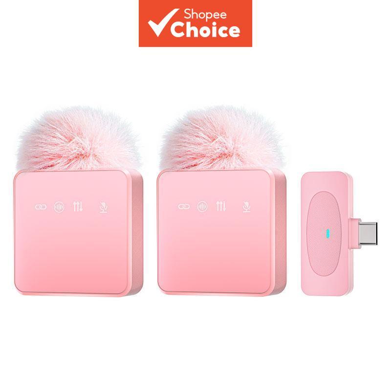 Microfone Sem Fio Pro: Bateria de 160mAh, Cancelamento de Ruído DSP+ENC, Clipe Plug & Play para Vlogs em Alta Definição