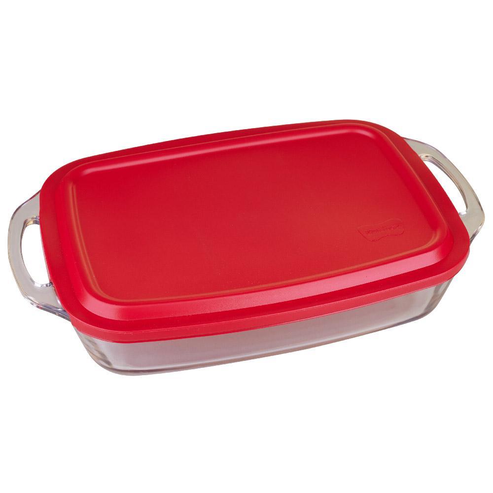 Assadeira com Tampa Retangular 3,5L Seletta Marinex