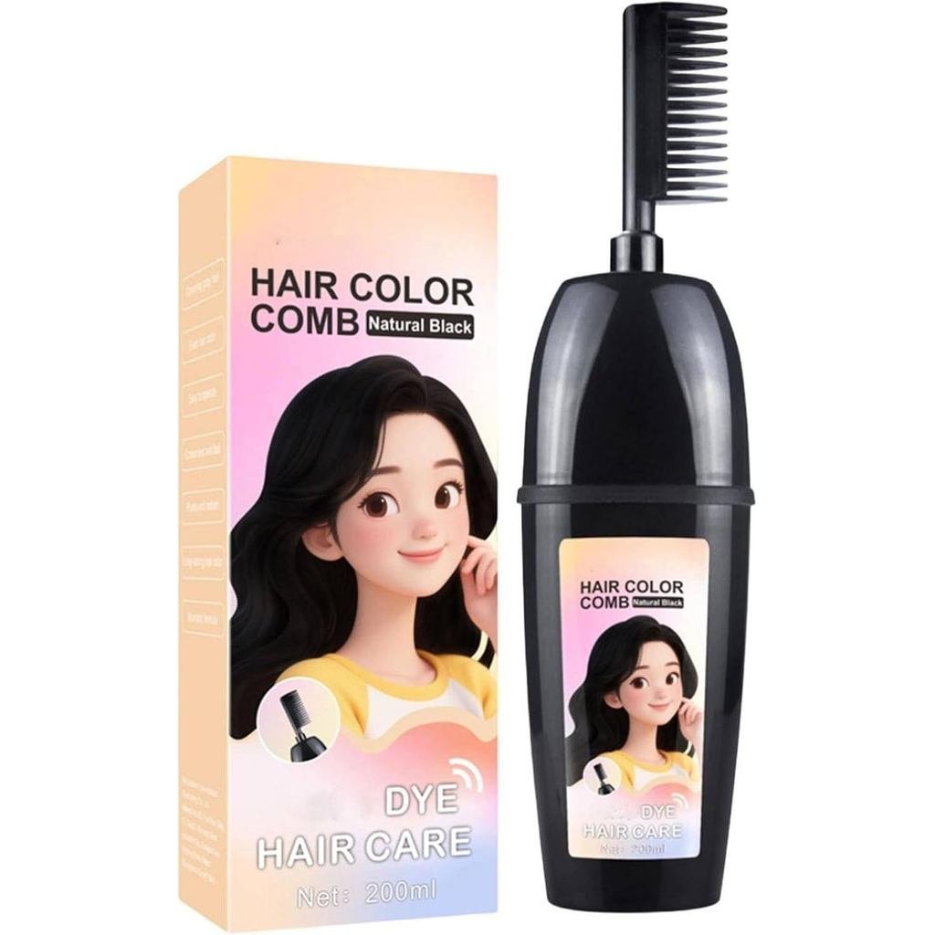 Pente para coloração de cabelo 3 em 1, com escova integrada, pente portátil para coloração, ideal para cobrir cabelos br