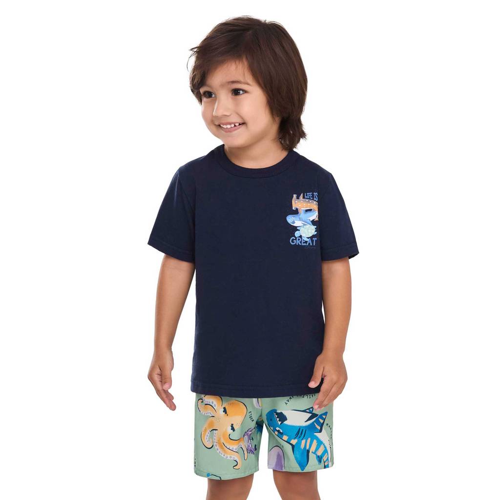 Conjunto Infantil Menino Oceano Elian Azul