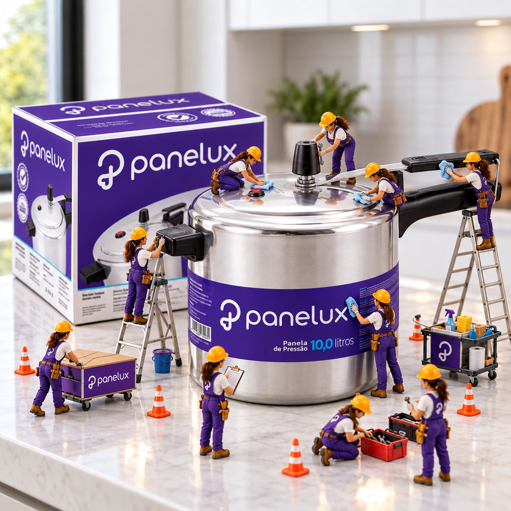Panela De Pressão Grande Panelux 10 Litros Alumínio Polido Cabo Resistente