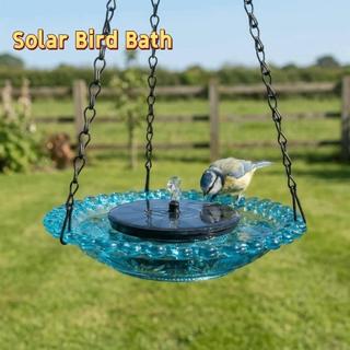 Banho De Pássaros Com Fonte Solar , Automático Design Em Cascata , Bandeja De Externa De Plástico