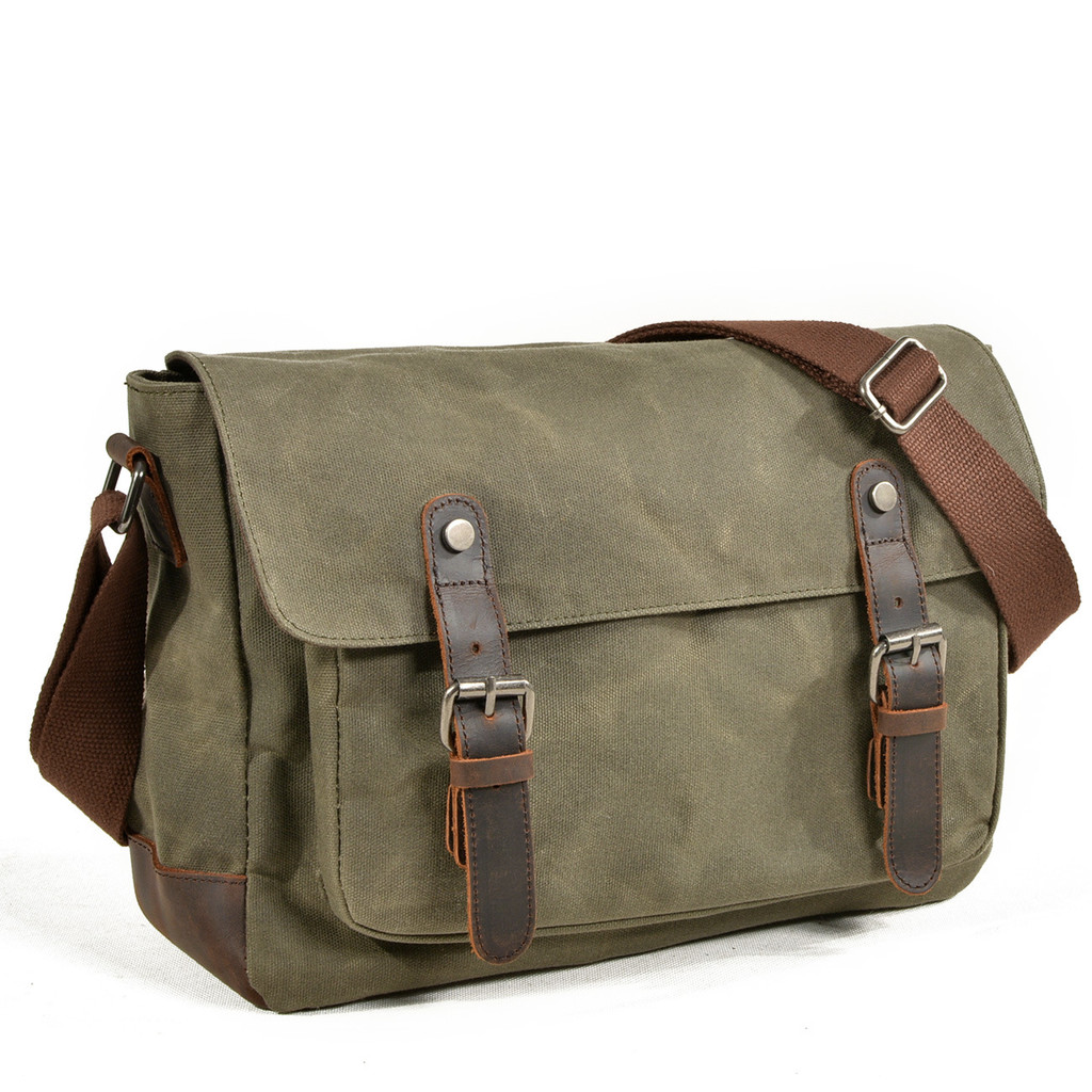 Muchuan bolsa masculina lazer ao ar livre esportes Diagonal bolsa de lona ombro mensageiro masculino repelente de água c