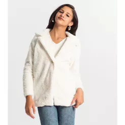 Casaco Juvenil Feminino Pelo Safira Minty Bege