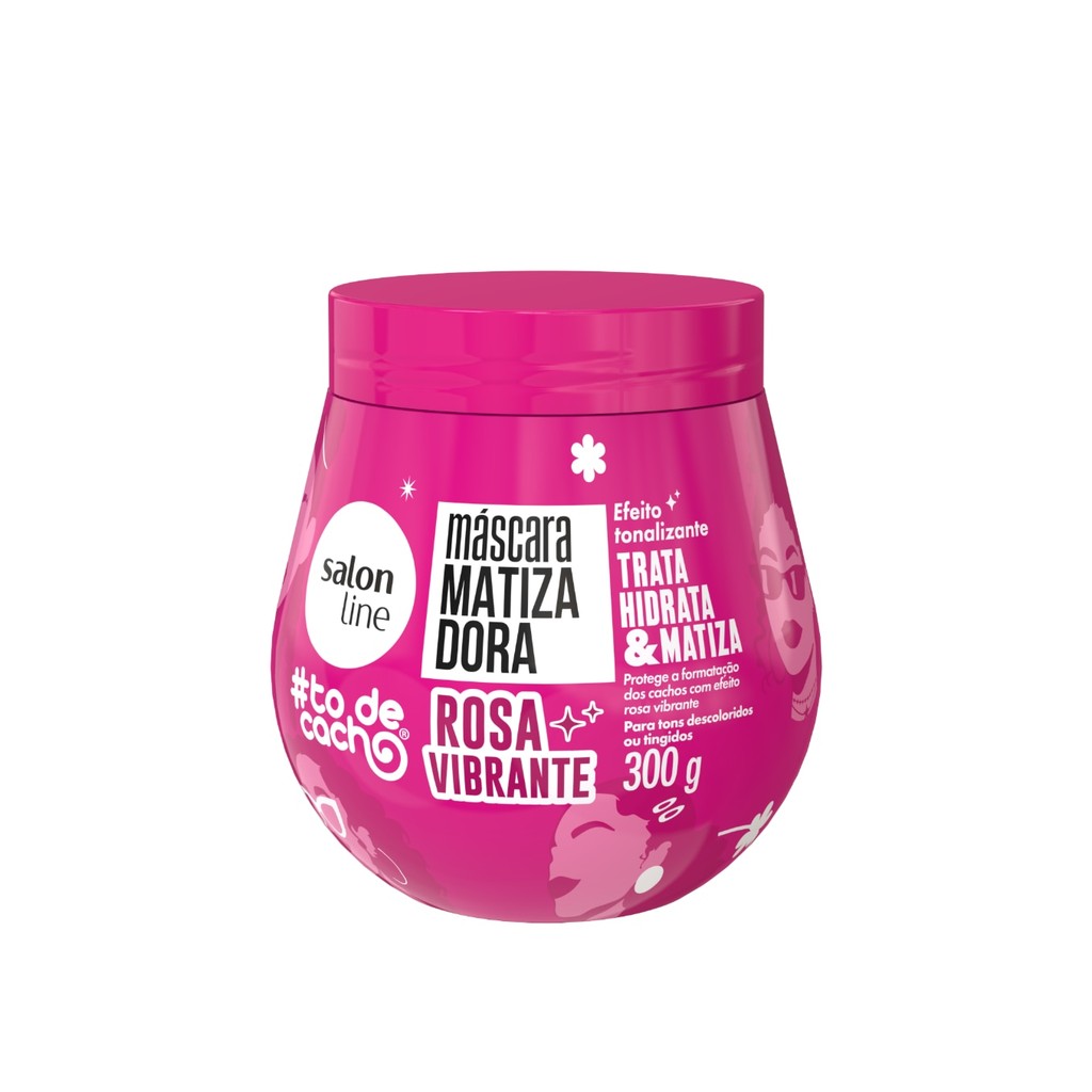 Máscara Matizadora #todecacho Rosa Vibrante 300g