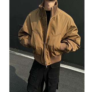 Jaqueta de voo de perfil americano marrom jaqueta acolchoada masculina inverno cleanfit jaqueta acolchoada retrô jaqueta