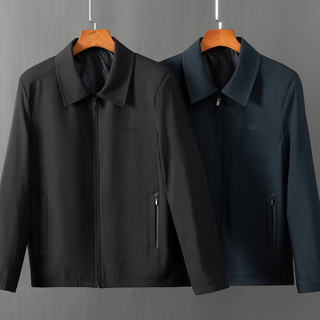 Pai jaqueta primavera meia-idade idosos lapela jaqueta masculina primavera outono solto vovô Casual topo