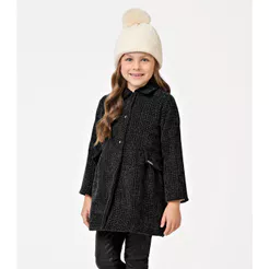 Casaco Menina Infantil Tweed Trick Nick Preto