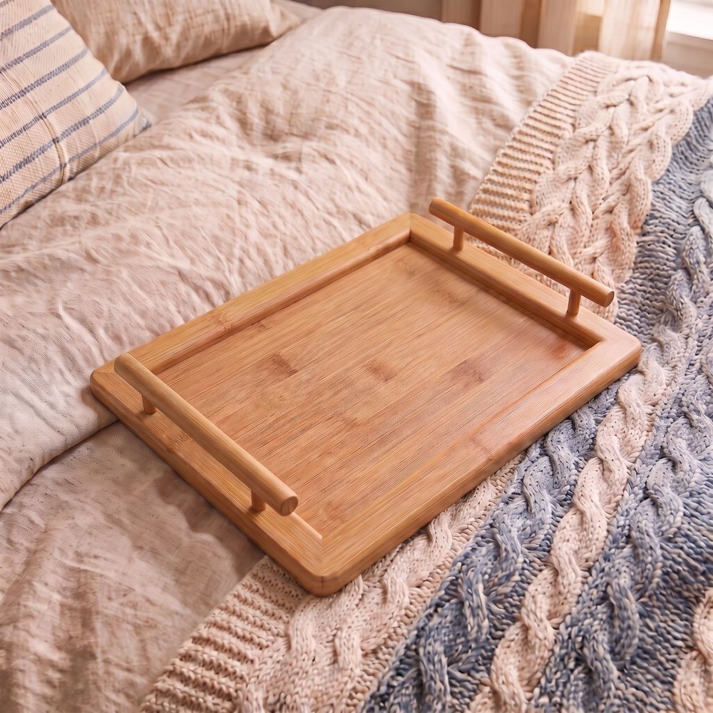 Bandeja de Bambu com Alça (35 cm) P