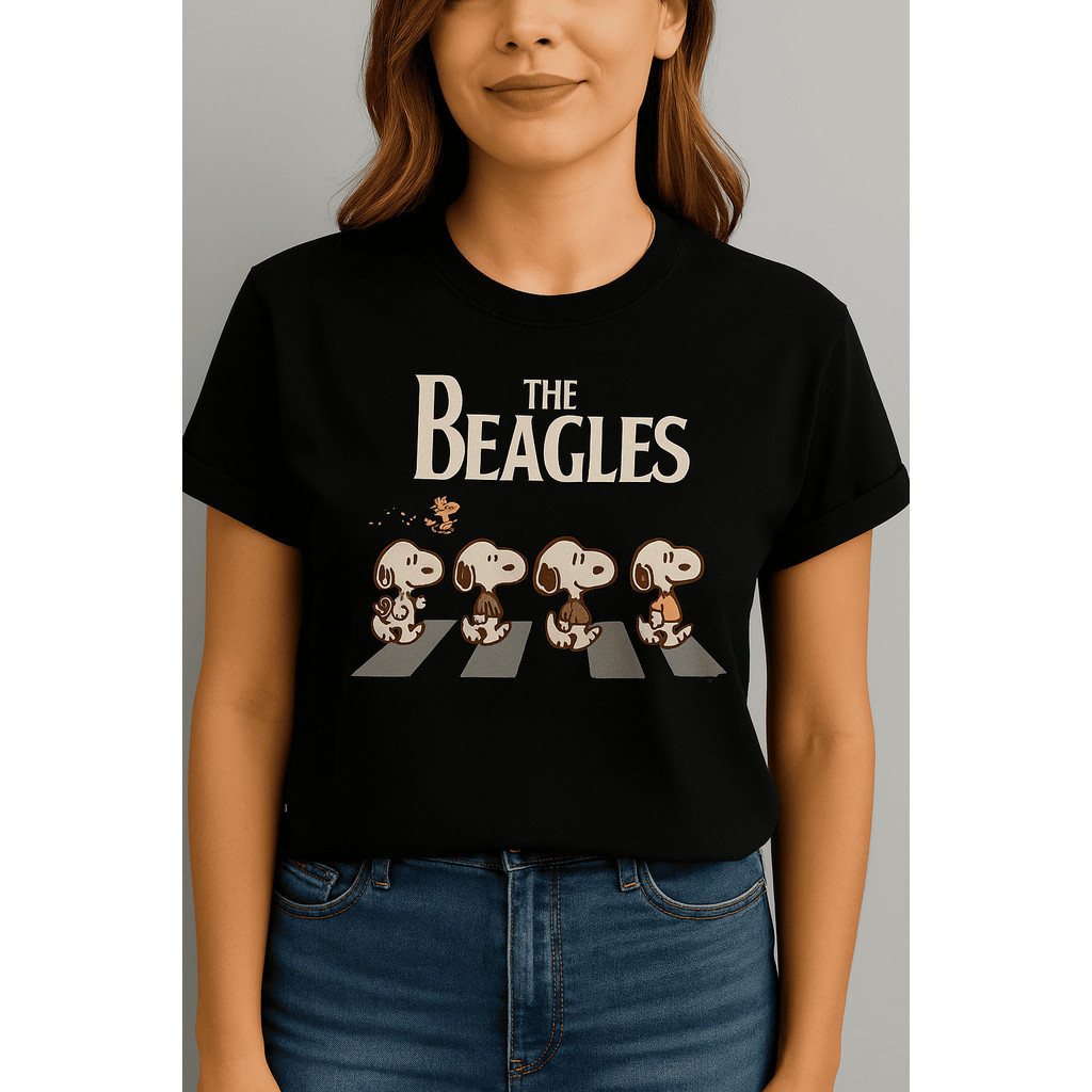 Camiseta T-Shirt Unissex Snoopy Beagles Aesthetic 100% Algodão Gola Redonda Casual Premium F P Ecom