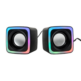 Caixa de Som com Iluminação RGB 6W RMS Entrada Auxiliar para PC e Notebook Grasep D-GP202 em Oferta na Shopee
