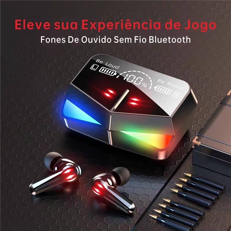 Fone de Ouvido Bluetooth M28 Sem Fio Estéreo Touch, Redução de Ruído e À Prova d’Água em Oferta na Shopee