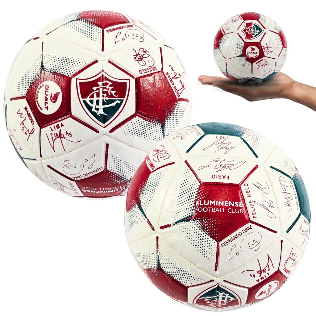 Mini Bola De Futebol Fluminense Football In-door, Quadra, Futsal Oficial Tamanho 2 Dualt