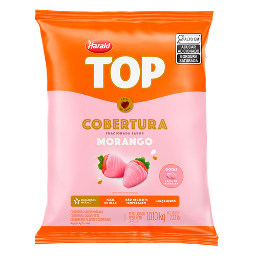 Cobertura Top Morango Gotas 1,01kg HARALD