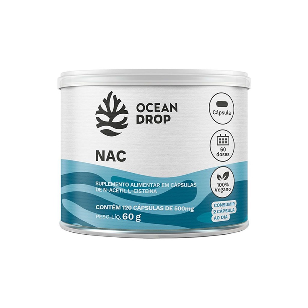 NAC -  120 Cápsulas - Ocean Drop em Oferta na Shopee