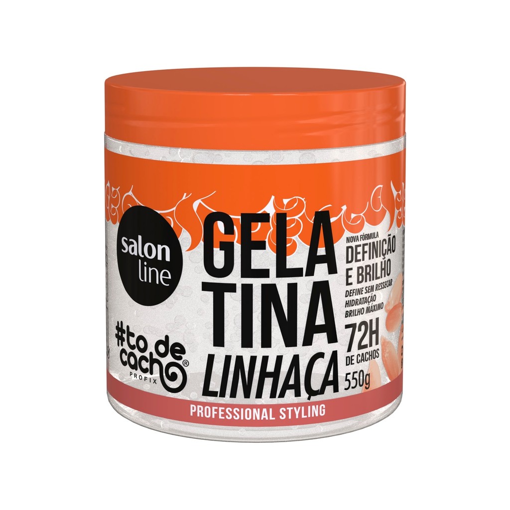 Gelatina Linhaça #todecacho Definição e Brilho Salon Line 550g em Oferta na Shopee