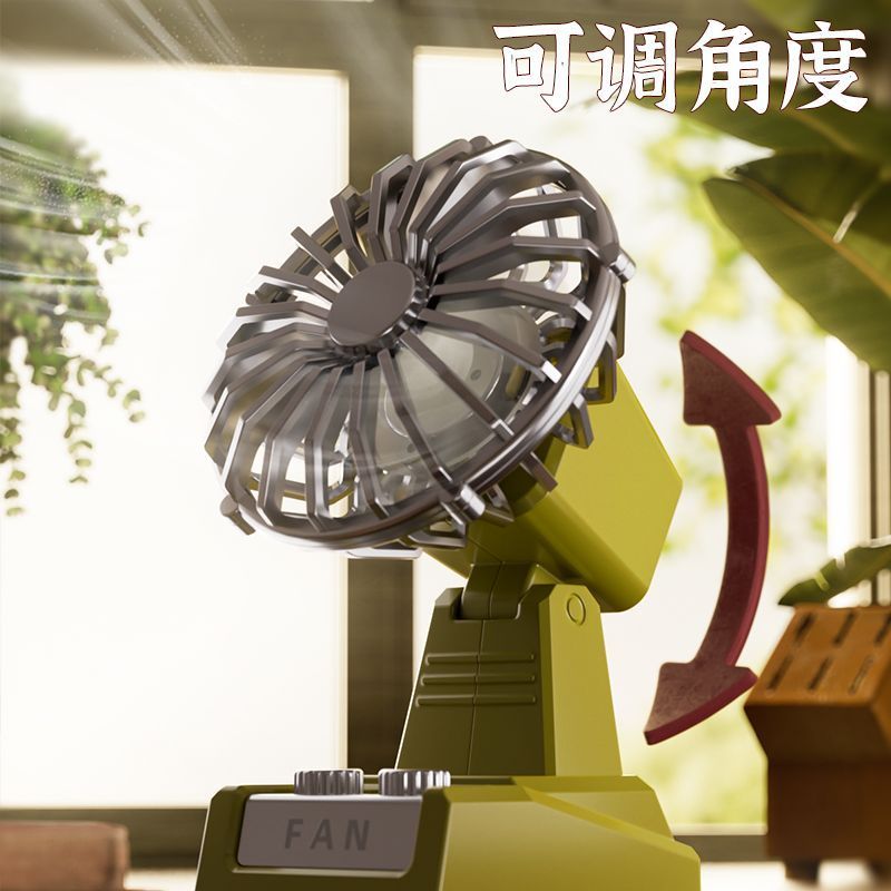 Retro Mini ventilador de mesa carregamento usb ventilador de mesa ao ar livre portátil pequeno ventilador