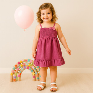 Vestido Infantil Menina Moda Rodado Princesa Casual Dia das Crianças