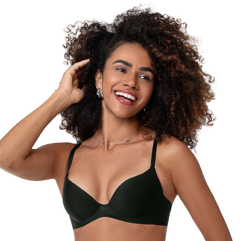 Imagem Sutiã Push Up sem Bolha Laser Preto Zee Rucci