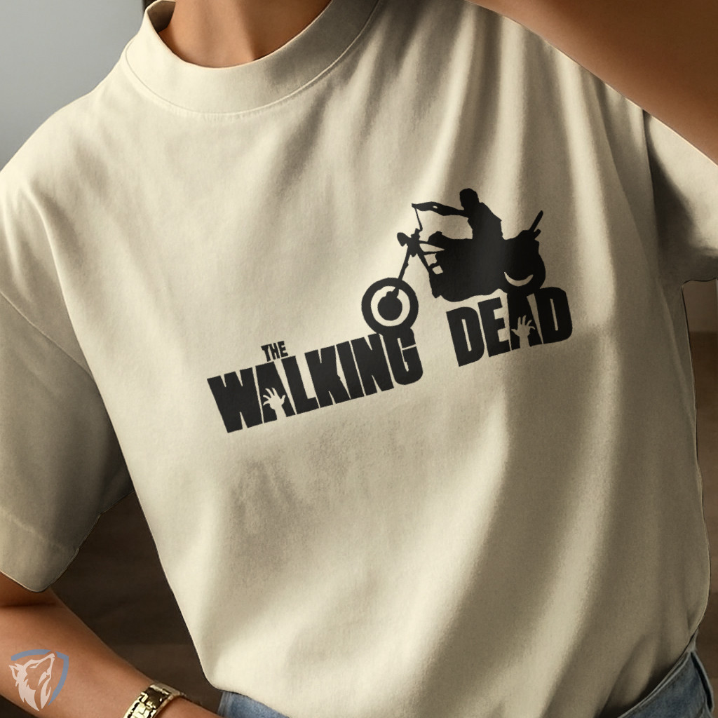 Camiseta Temática The Walking Dead | Design Sombrio com Toque Vintage em Oferta na Shopee