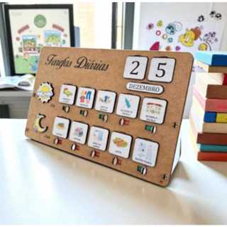 Quadro rotina infantil educativo tarefas organizadora lúdica em Oferta na Shopee