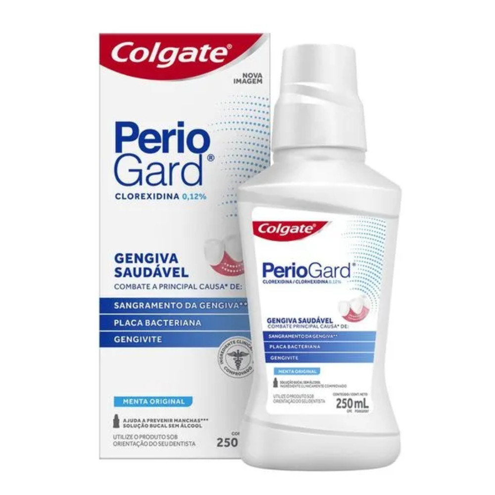 Enxaguante Bucal Colgate Periogard 250ml - Tratamento Gengival com Clorexidina 0,12%