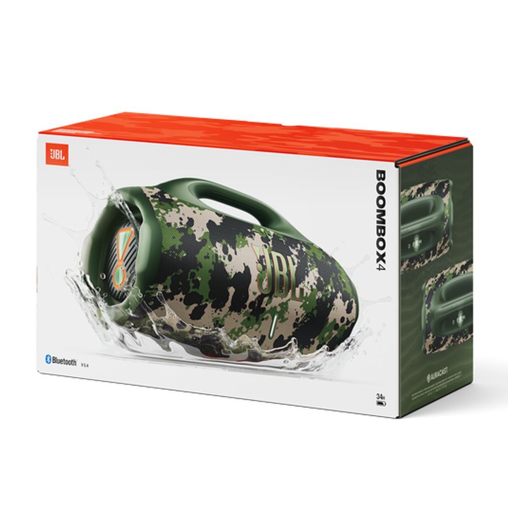 Caixa de Som Bluetooth JBL Boombox 4 Camuflada IP68 À prova d’Água e Resistente a Poeira em Oferta na Shopee