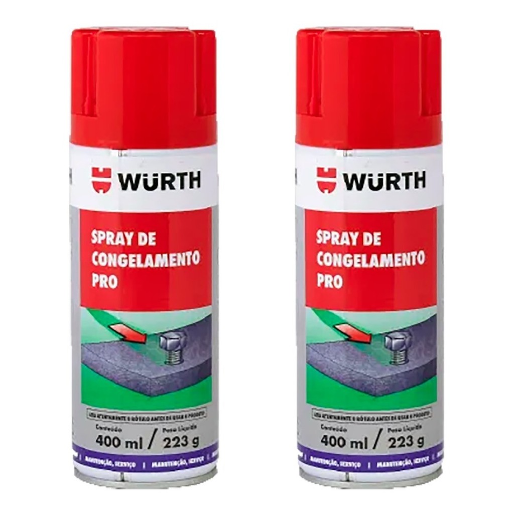 2 Congelante Aerosol Spray Eletrônica Esfria Rápido Wurth Wurth KIT0890100020