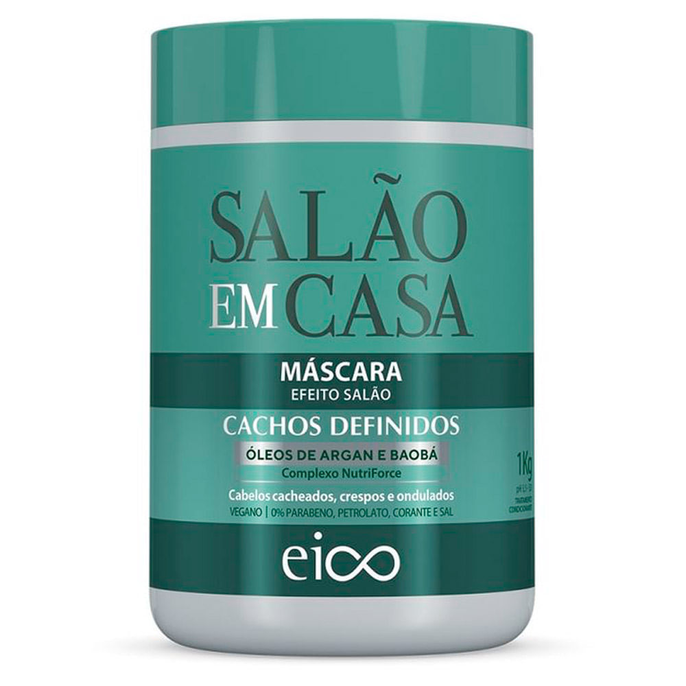 Máscara de Tratamento Eico Cosméticos Salão em Casa Cachos Definidos 1kg