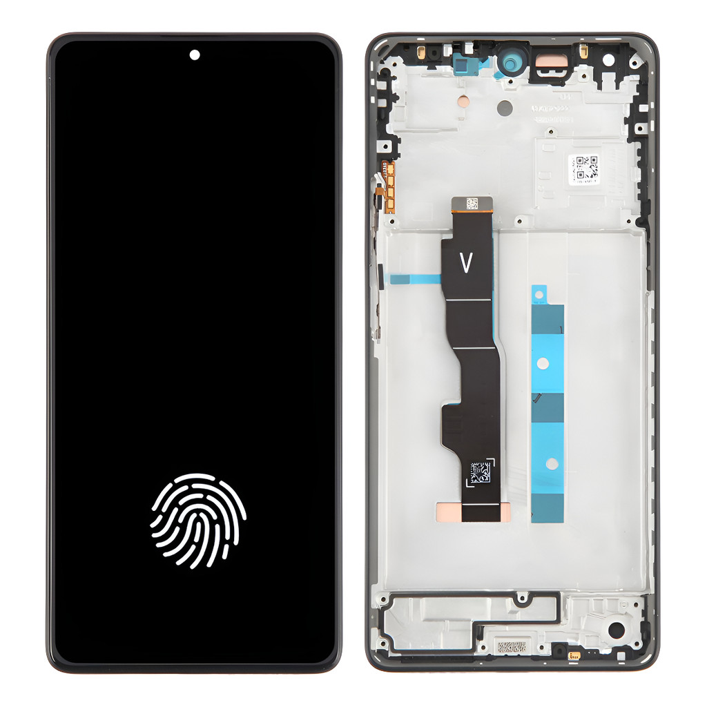 Tela Frontal Display Para Redmi Note 13 5g Oled C/aro Preto