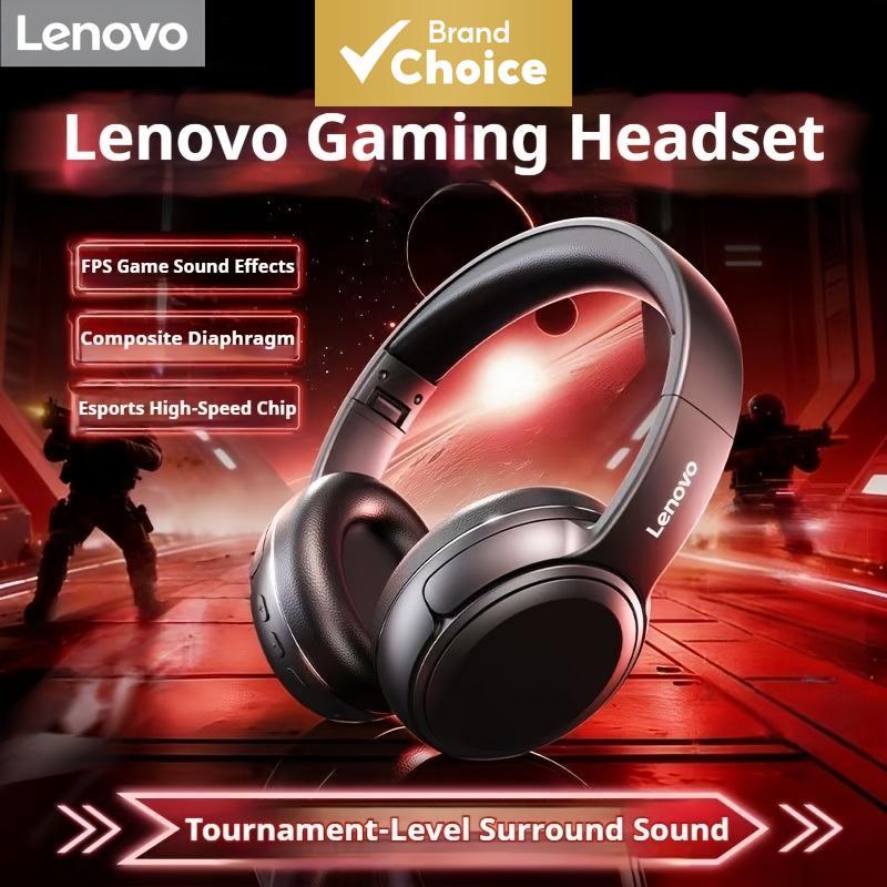 Fone de Ouvido Gamer Lenovo EB320 Bluetooth 5.4 45ms de Latência Baixa Driver 40mm 360° Surround ANC Cancelamento de