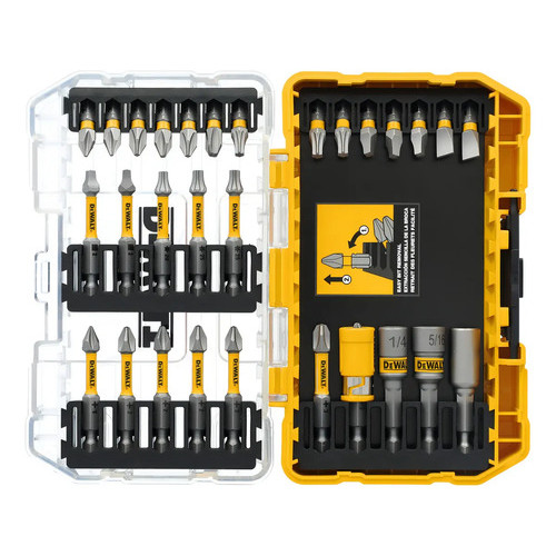 Jogo Bits DeWalt Maxfit Ultra DWAUMF30SET 30 Peças Kit Ponteiras Parafusar Aço Parafusadeira Profissional