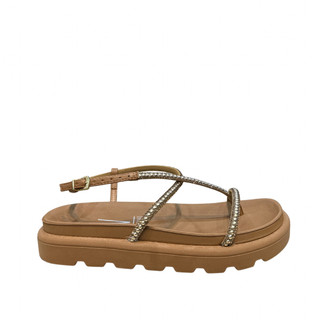 Sandália Papete Vizzano 6459.139 Flatform Strass Tiras
