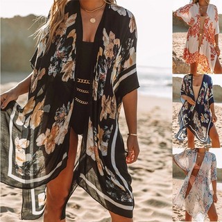 Maiô Vestido Biquíni Praia Cobrir Blusa Feminina Casaco Folgado