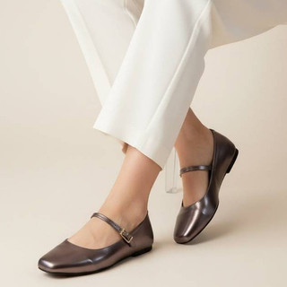 Sapatilha Feminina Mary Jane Confortável Luxo Elegante Sapato Feminino Boneca  Bico Quadrado Preto