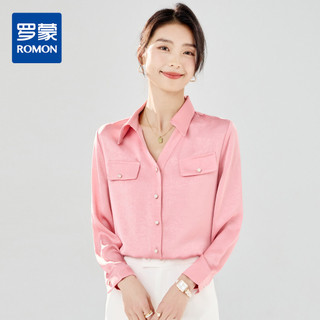 [Simples diário] Romon feminino camisa de manga comprida temperamento elegante All-Match Commuter camisa confortável Car