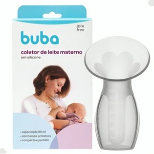 Coletor De Leite Materno Em Silicone Com Ventosa de 90ml Buba.