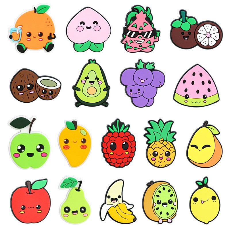 DIDOU Julho Novos Encantos De Sapato Acessórios Dos Desenhos Animados Frutas Sandálias Pingente Botão Pinos Presentes Bo
