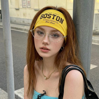 TooToo Hot Girl Doce Legal Carta Impressa Laço de Cabelo de Aba Larga Elástico Laço de Cabelo Esportes Yoga Faixa de Cab