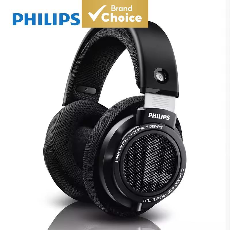 Philips SHP9500 Fones De Ouvido Estéreo HiFi À Prova D'água Com Fio Sobre A Orelha 50 Mm Drivers Som HD De 3.5 6.3 Unive