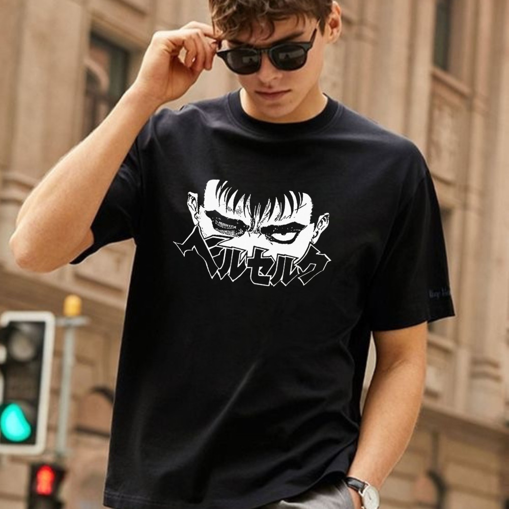Camisa Basica Casual Anime Estampado Berserk Guto Camiseta Confortavel 100% Algodão Confortavel Premium Unissex