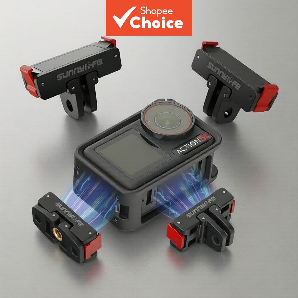 Adaptador Magnético De Liberação Rápida , Parafuso 1/4 Para DJI Action 5 4 3 Pro Osmo Insta360