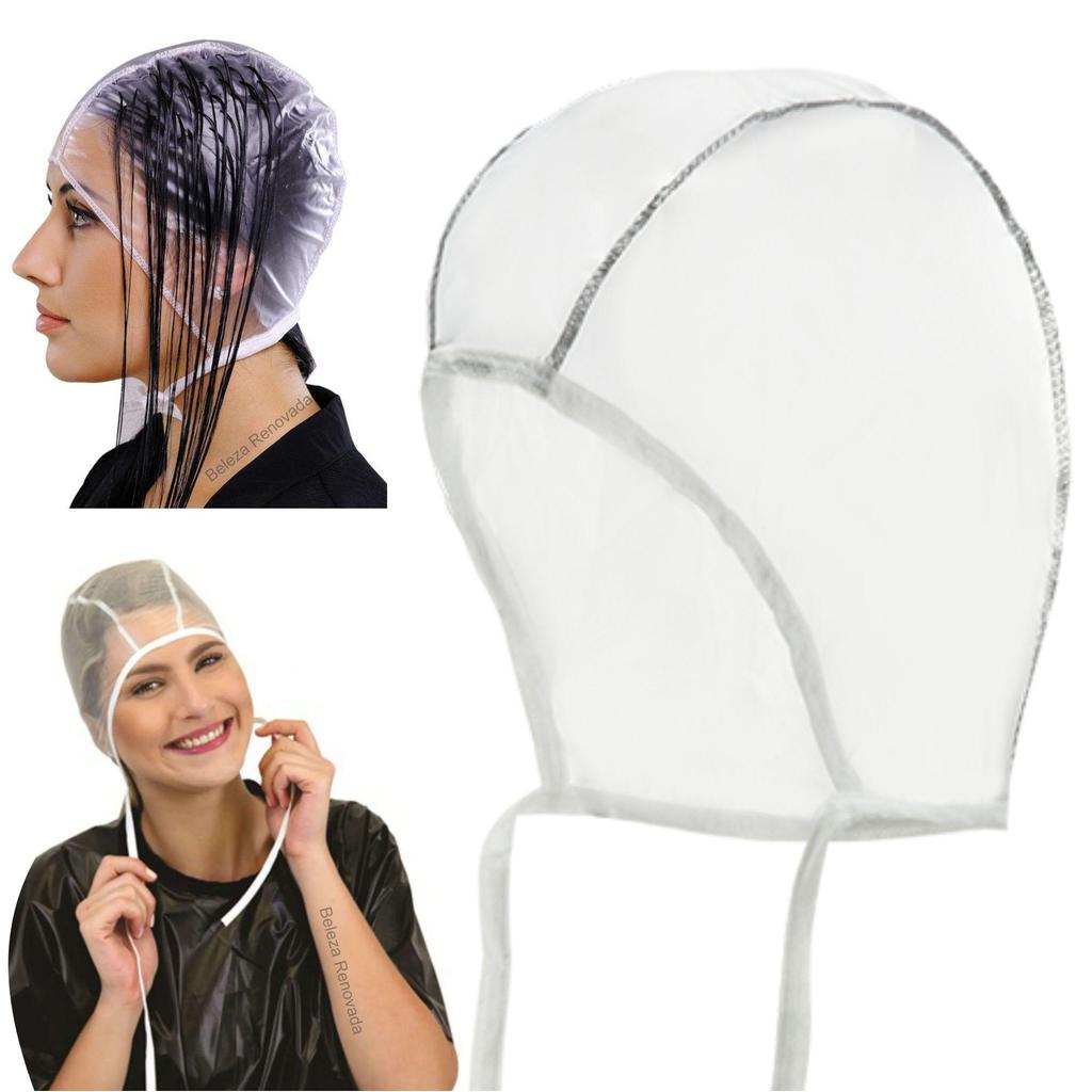 Touca Profissional Mechas Luzes Reflexo Reutilizável Em Pvc
