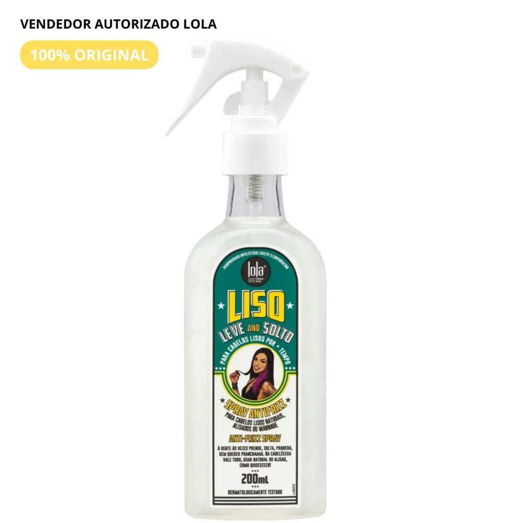 Spray Antifrizz Lola Cosmetics Liso, Leve and Solto 200ml