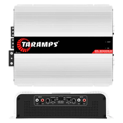 Amplificador Taramps DS 4000X4 1 Ohm 4000W RMS 4 Canais com Bridge e RCA Classe D para Som Automotivo