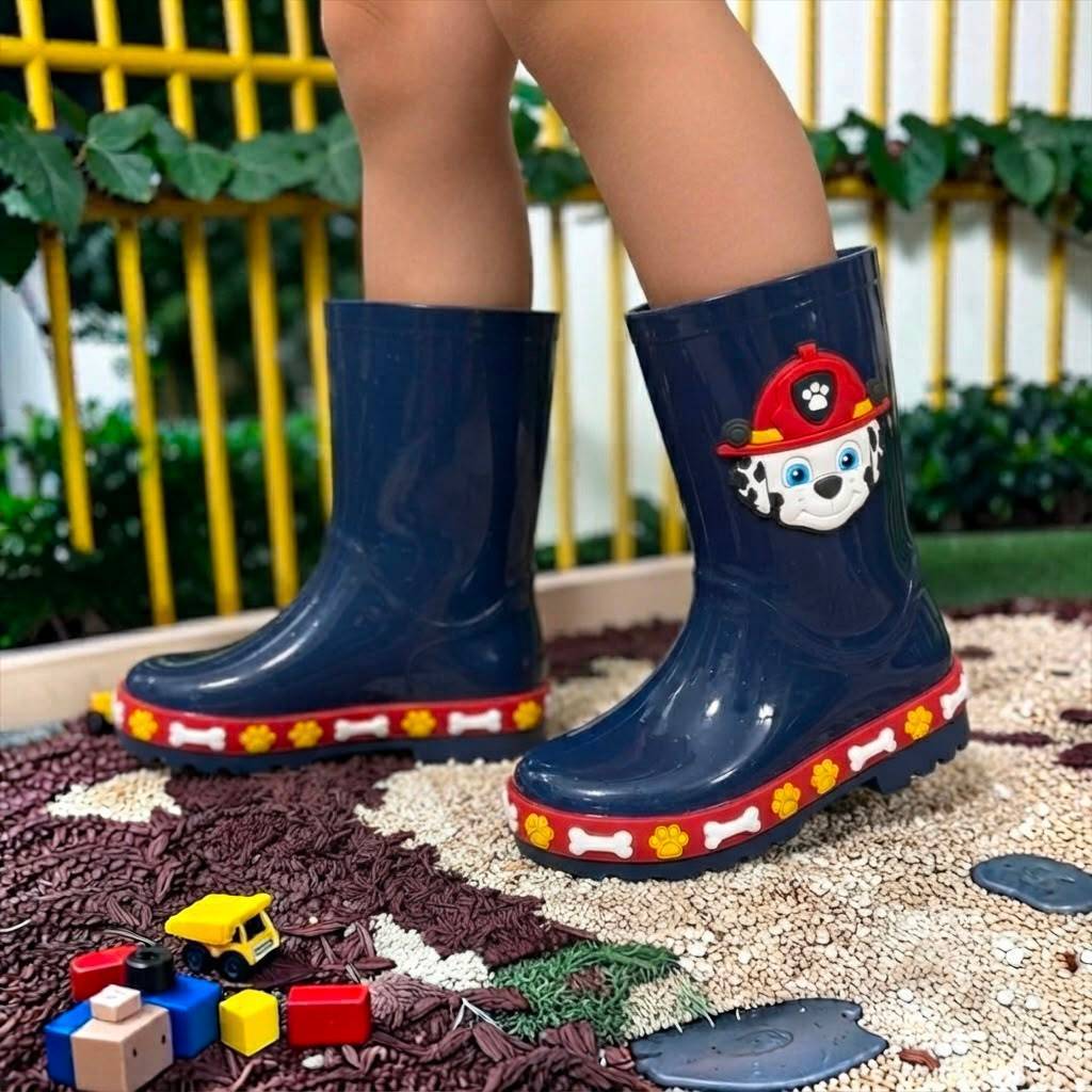 Galocha Infantil Cano Alto Masculina Confortável Criança Menino Menina Promoção