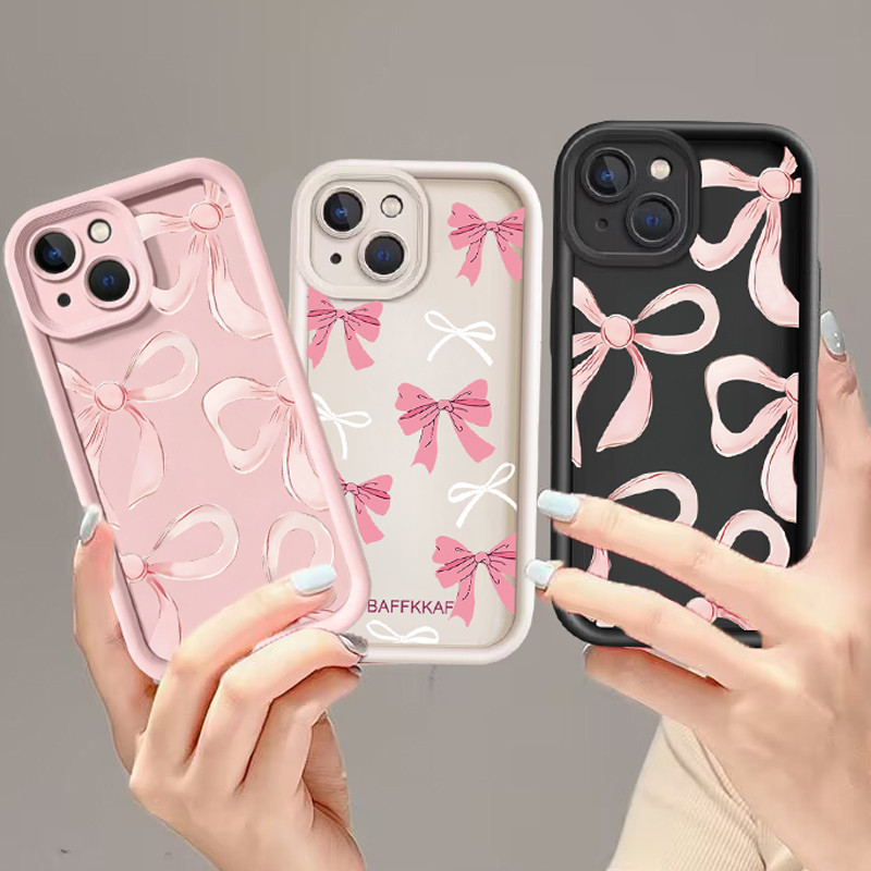 Elegante Rosa Bowknot Embalagem Para Samsung A57 A56 A55 A17 A07 A16 A15 A27 A54 A06 A35 A23 A14 A53 A13 A12 A25 A36 A73