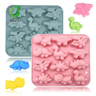 Formas para Bolos SFBSF, Molde de Biscoito Reutilizável em Forma de Dinossauro, Molde de Chocolate de Silicone de Qualid