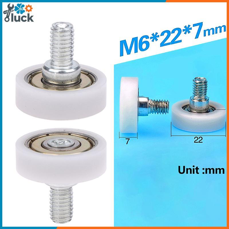 LTBR 1 Peça M6 * 22 * 7 Rosca Externa Arco De Plástico Esférico Convexo Roda Parafuso Rolamento Rolo Gaveta Acessórios D