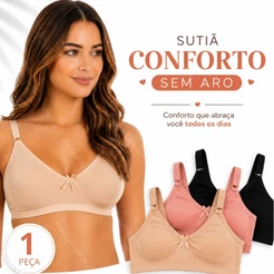 Sutiã Alta Sustentação Reforçado Sem Bojo Alça Larga - Sutia Original